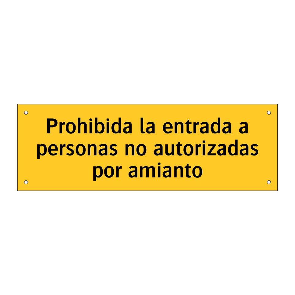 Prohibida la entrada a personas no autorizadas por amianto