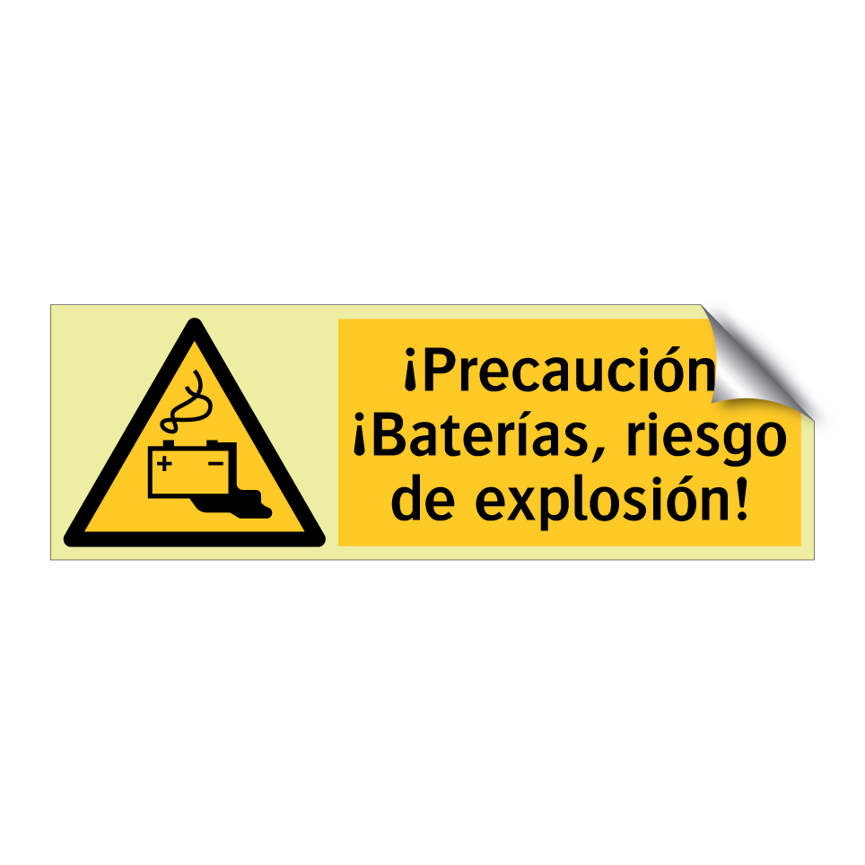 ¡Precaución! ¡Baterías, riesgo de explosión!