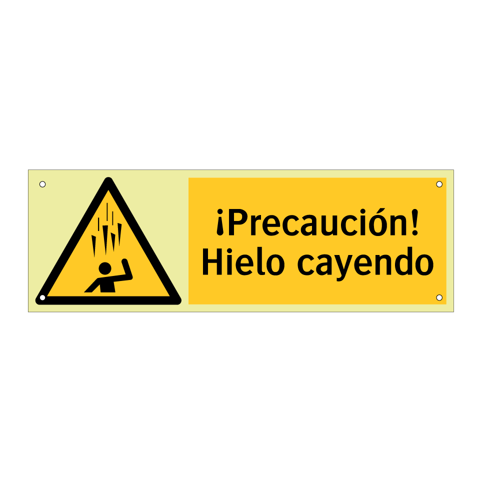 ¡Precaución! Hielo cayendo