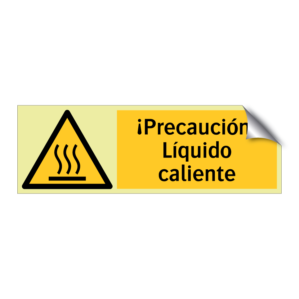 ¡Precaución! Líquido caliente