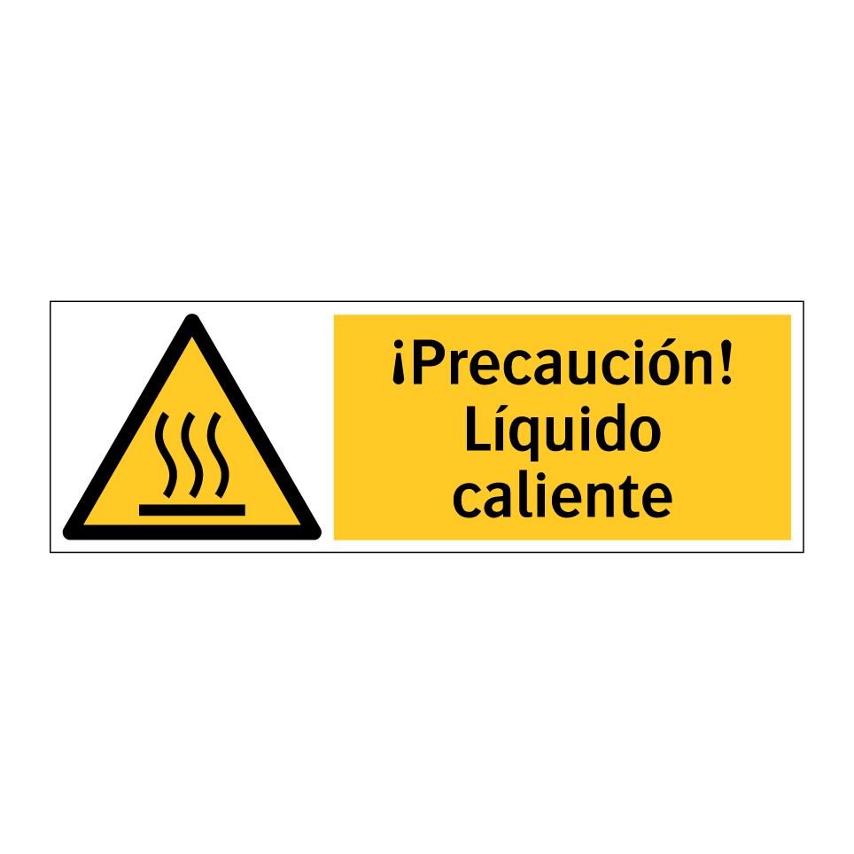 ¡Precaución! Líquido caliente