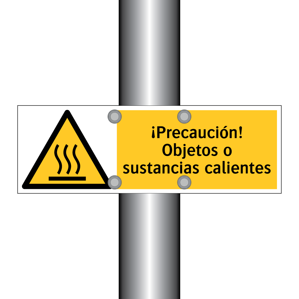 ¡Precaución! Objetos o sustancias calientes
