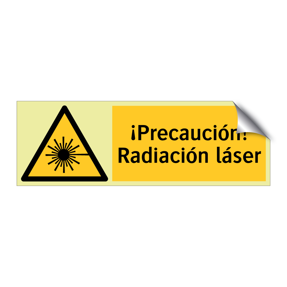 ¡Precaución! Radiación láser