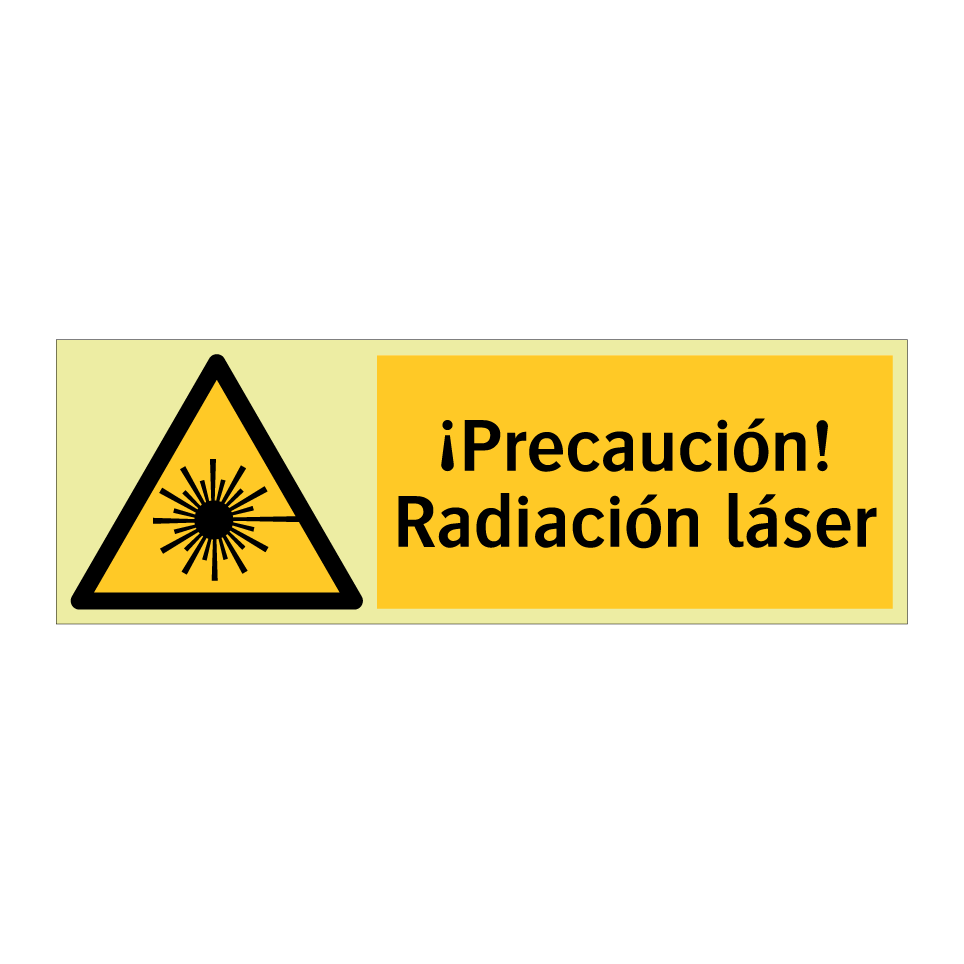 ¡Precaución! Radiación láser