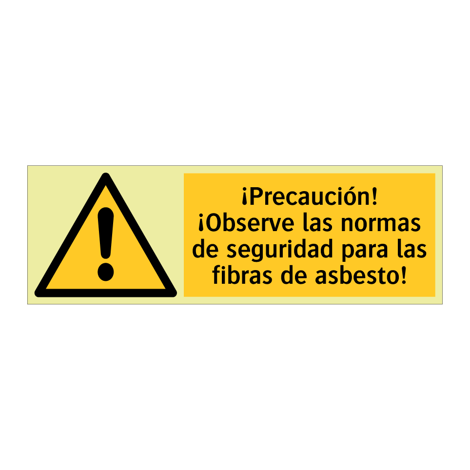 ¡Precaución! ¡Observe las normas de seguridad para las fibras de asbesto!