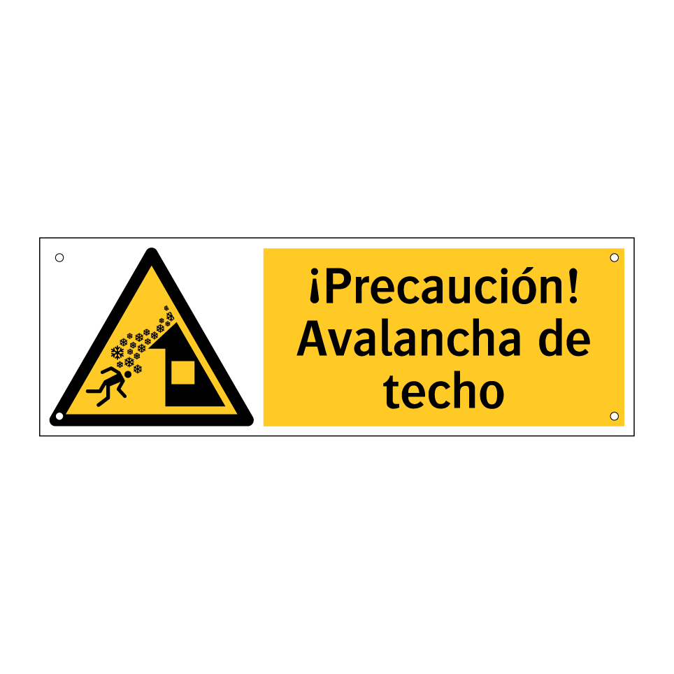 ¡Precaución! Avalancha de techo