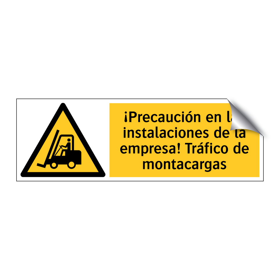 ¡Precaución en las instalaciones de la empresa! Tráfico de montacargas