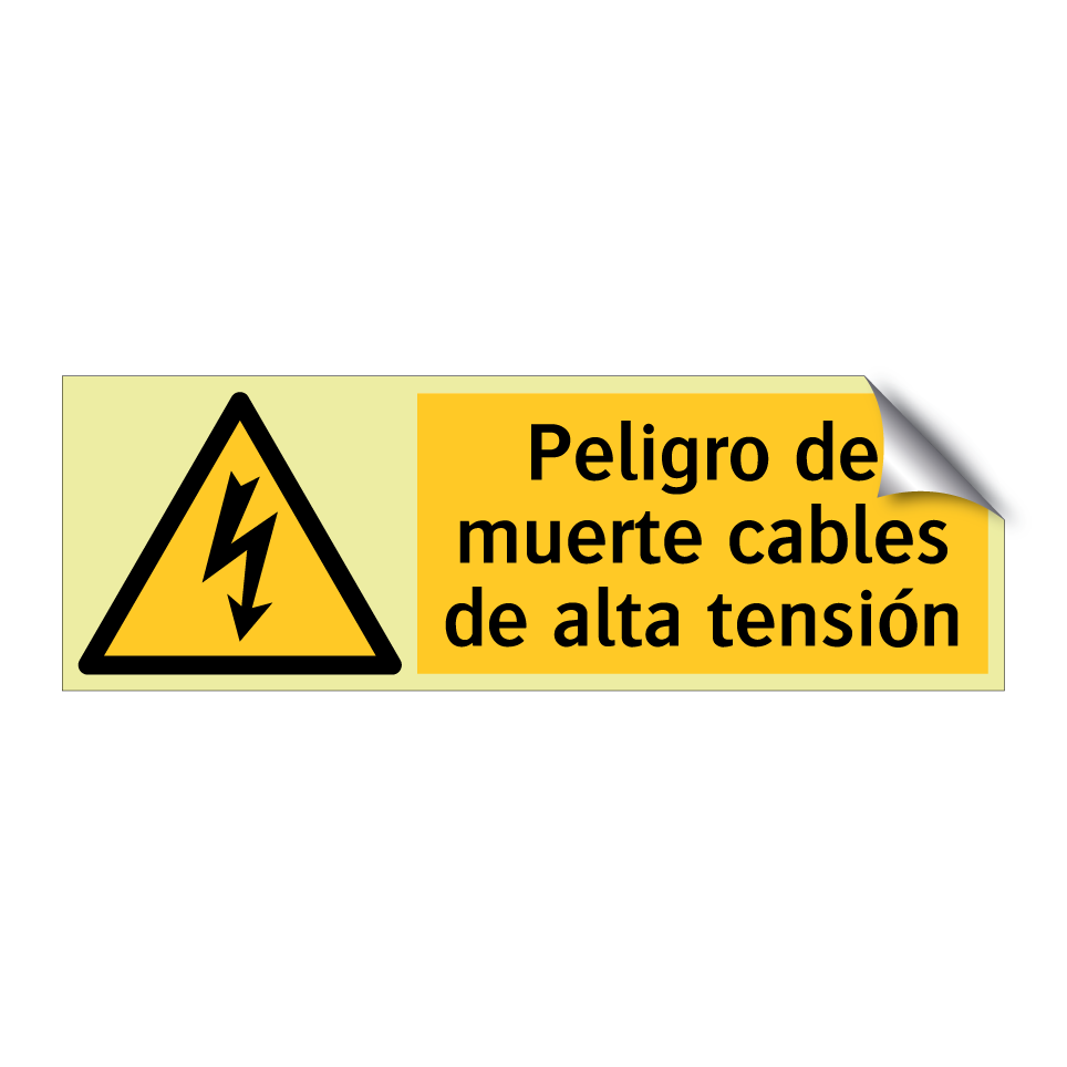 Peligro de muerte cables de alta tensión