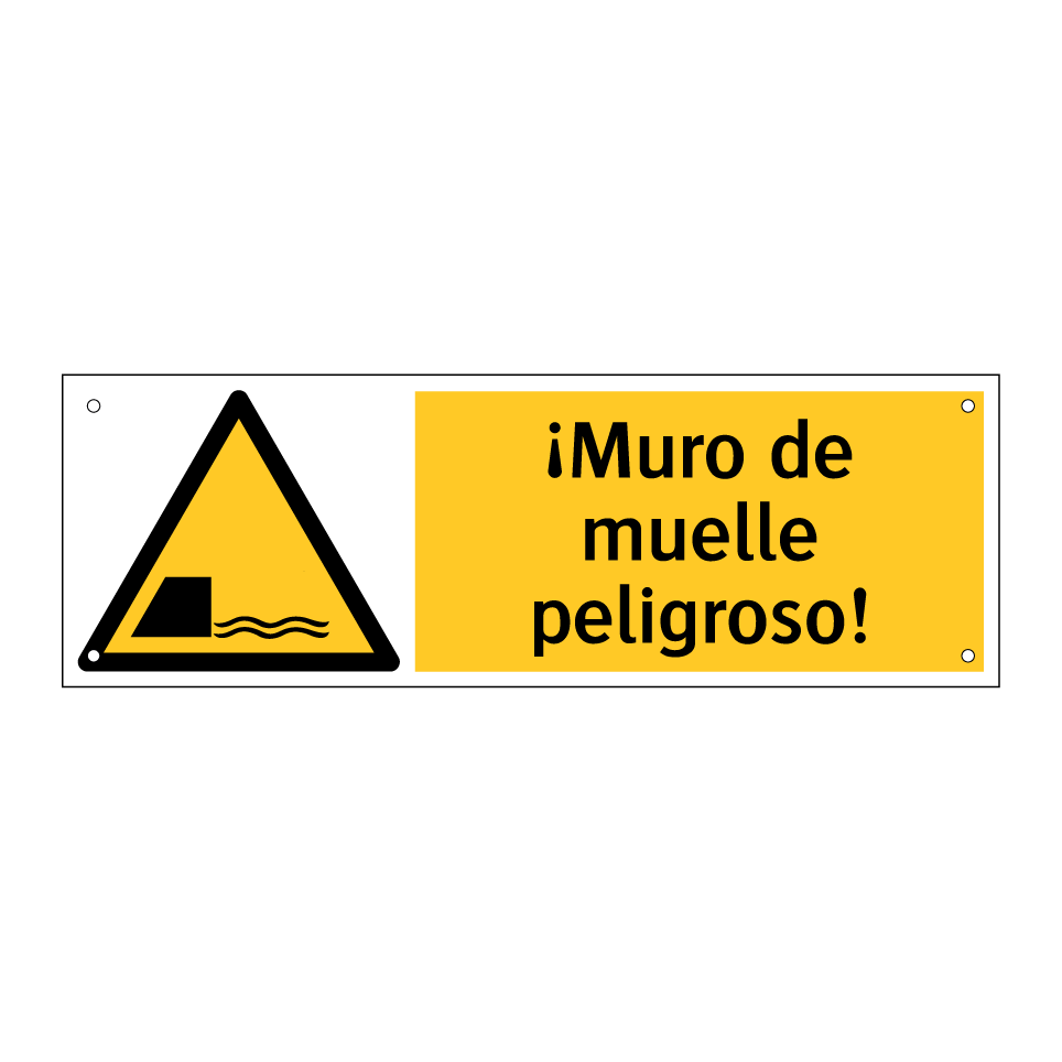 ¡Muro de muelle peligroso!