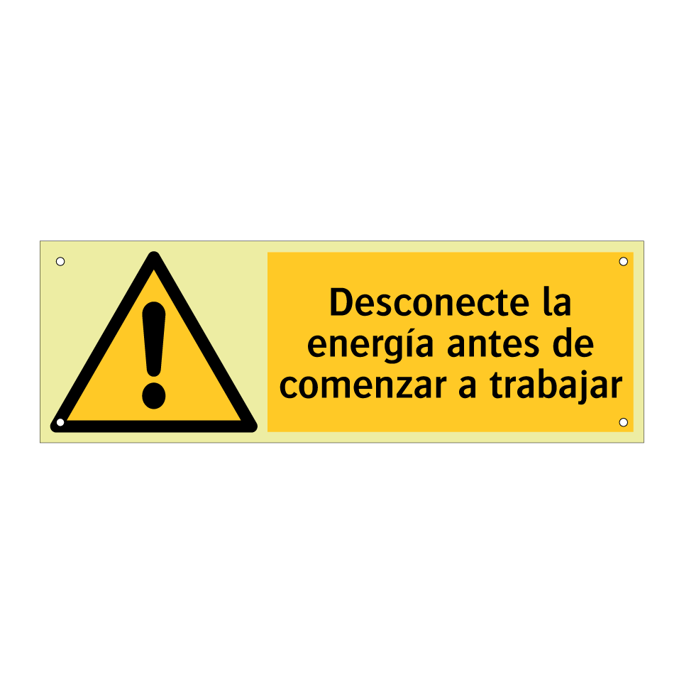 Desconecte la energía antes de comenzar a trabajar