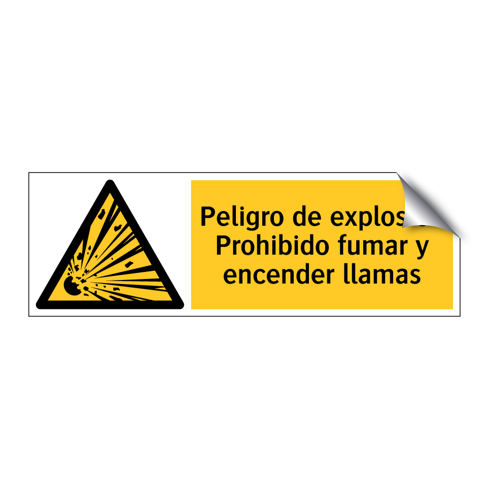 Peligro de explosión Prohibido fumar y encender llamas