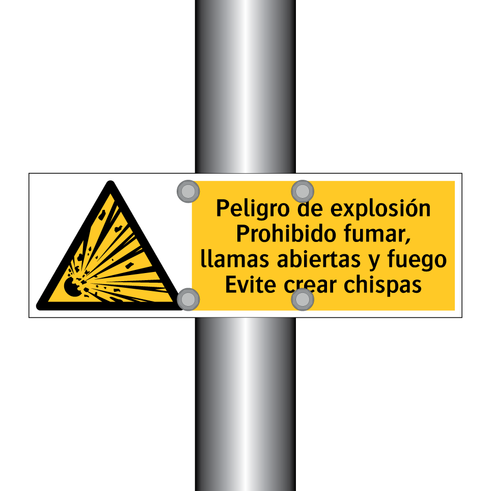 Peligro de explosión Prohibido fumar, llamas abiertas y fuego Evite crear chispas