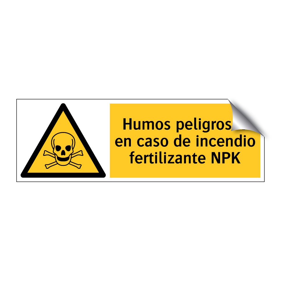 Humos peligrosos en caso de incendio fertilizante NPK
