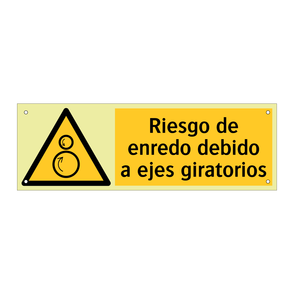 Riesgo de enredo debido a ejes giratorios