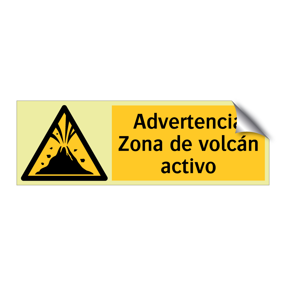 Advertencia Zona de volcán activo