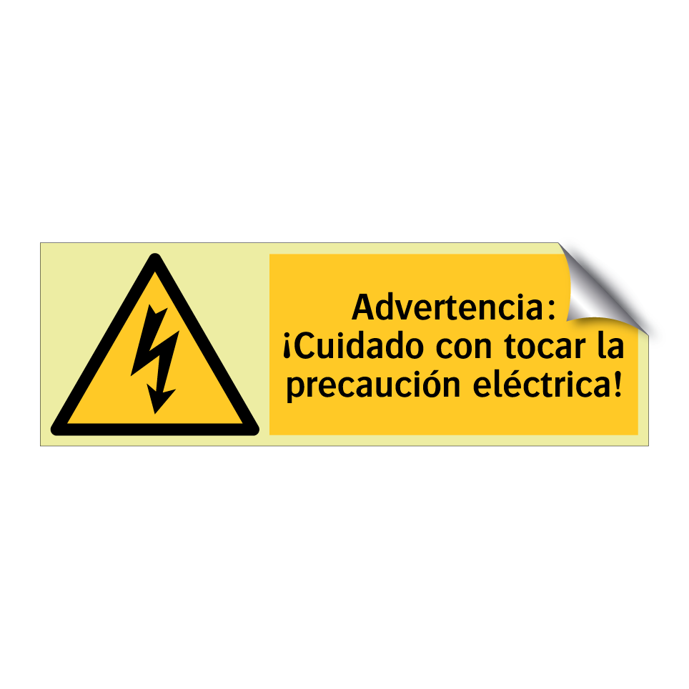 Advertencia: ¡Cuidado con tocar la precaución eléctrica!