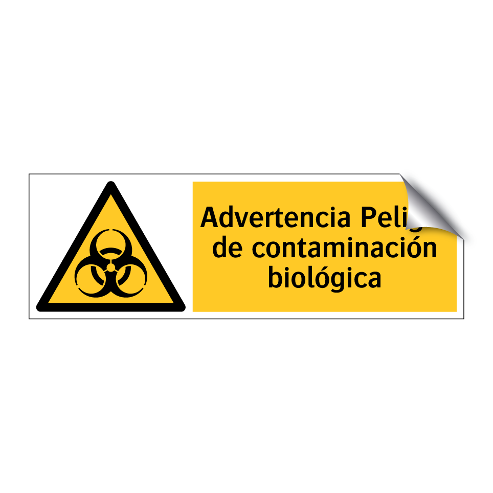 Advertencia Peligro de contaminación biológica
