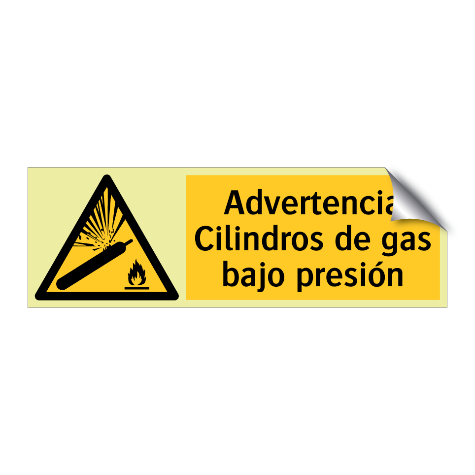 Advertencia Cilindros de gas bajo presión