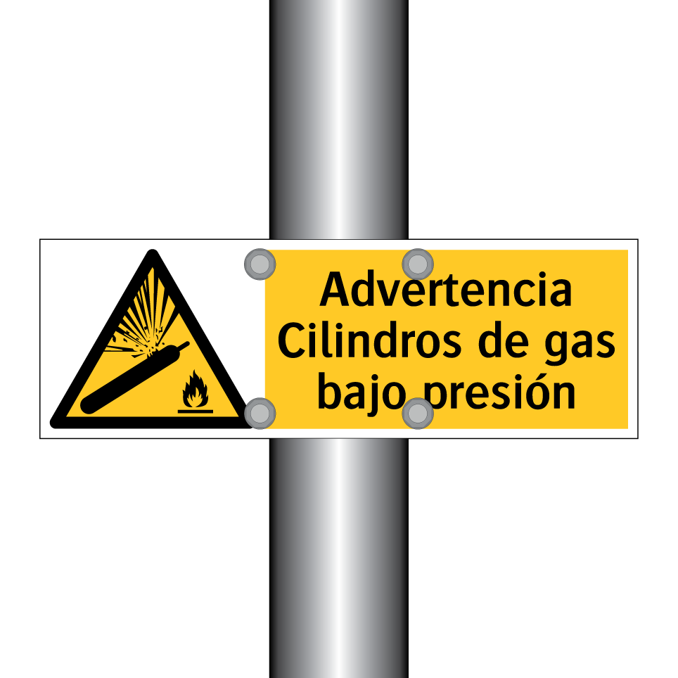 Advertencia Cilindros de gas bajo presión
