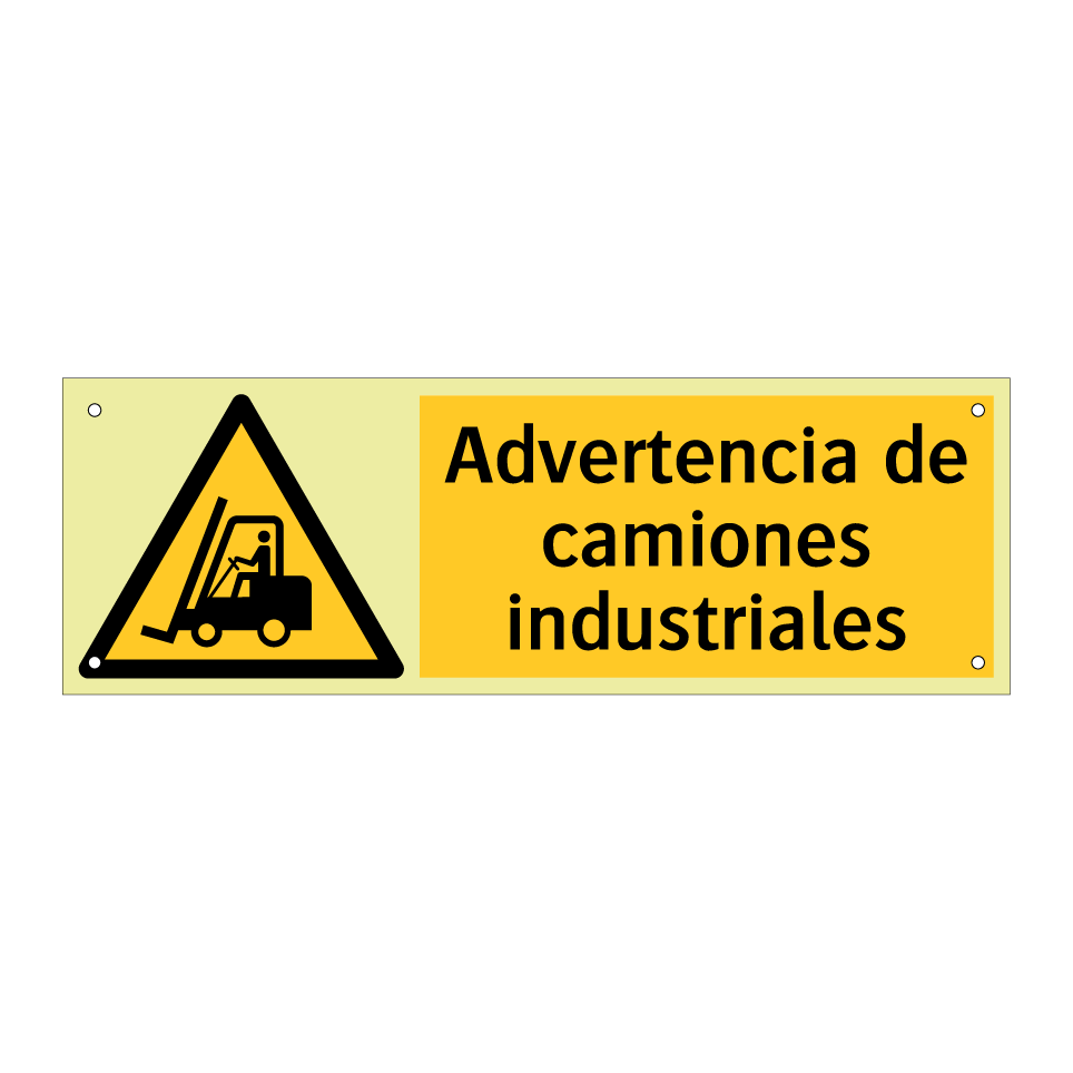 Advertencia de camiones industriales