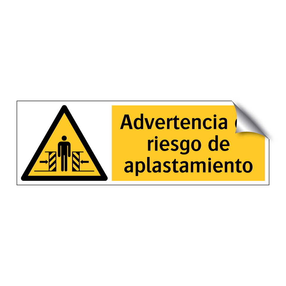Advertencia de riesgo de aplastamiento