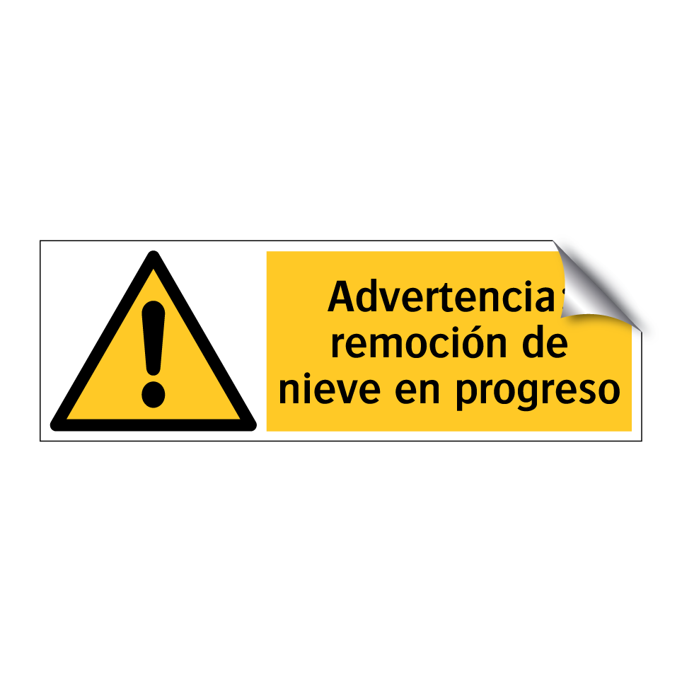 Advertencia: remoción de nieve en progreso