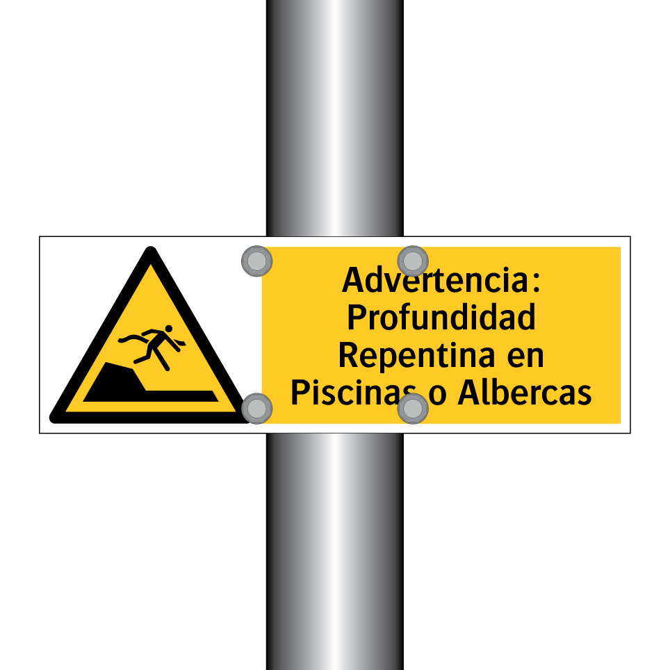 Advertencia: Profundidad Repentina en Piscinas o Albercas