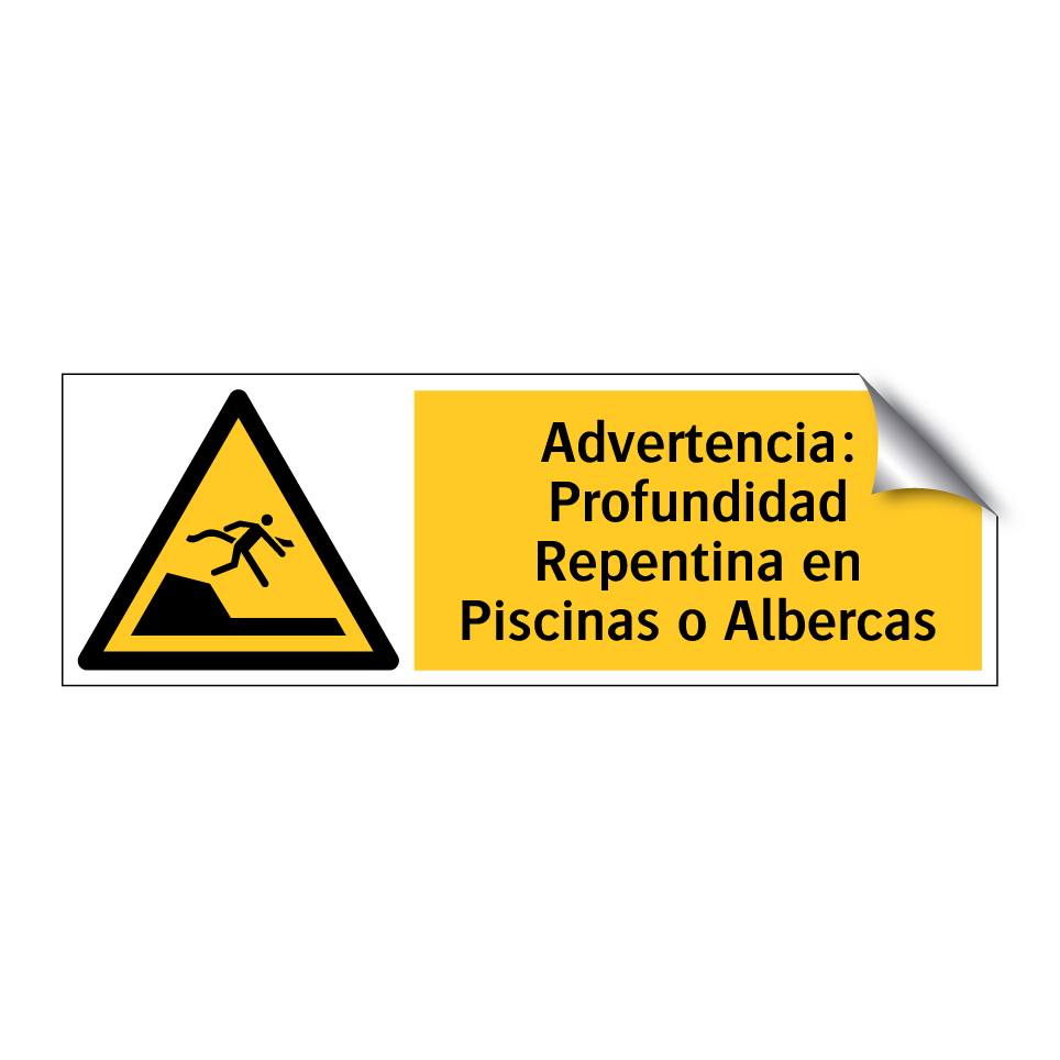 Advertencia: Profundidad Repentina en Piscinas o Albercas