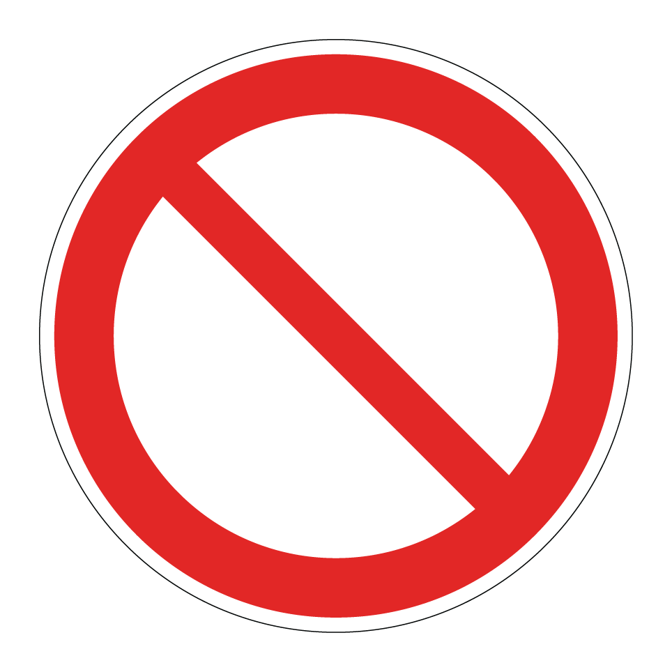 P001 Señal general de prohibición