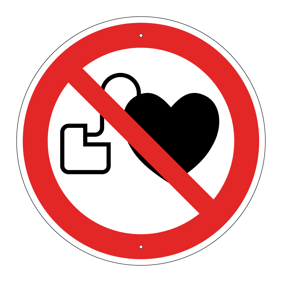 P007 Prohibido el paso a personas con dispositivos cardiacos implantados