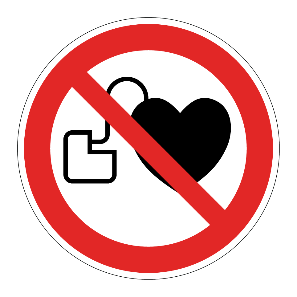 P007 Prohibido el paso a personas con dispositivos cardiacos implantados