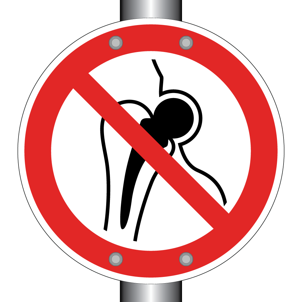 P014 Prohibido el paso a personas con implantes metálicos