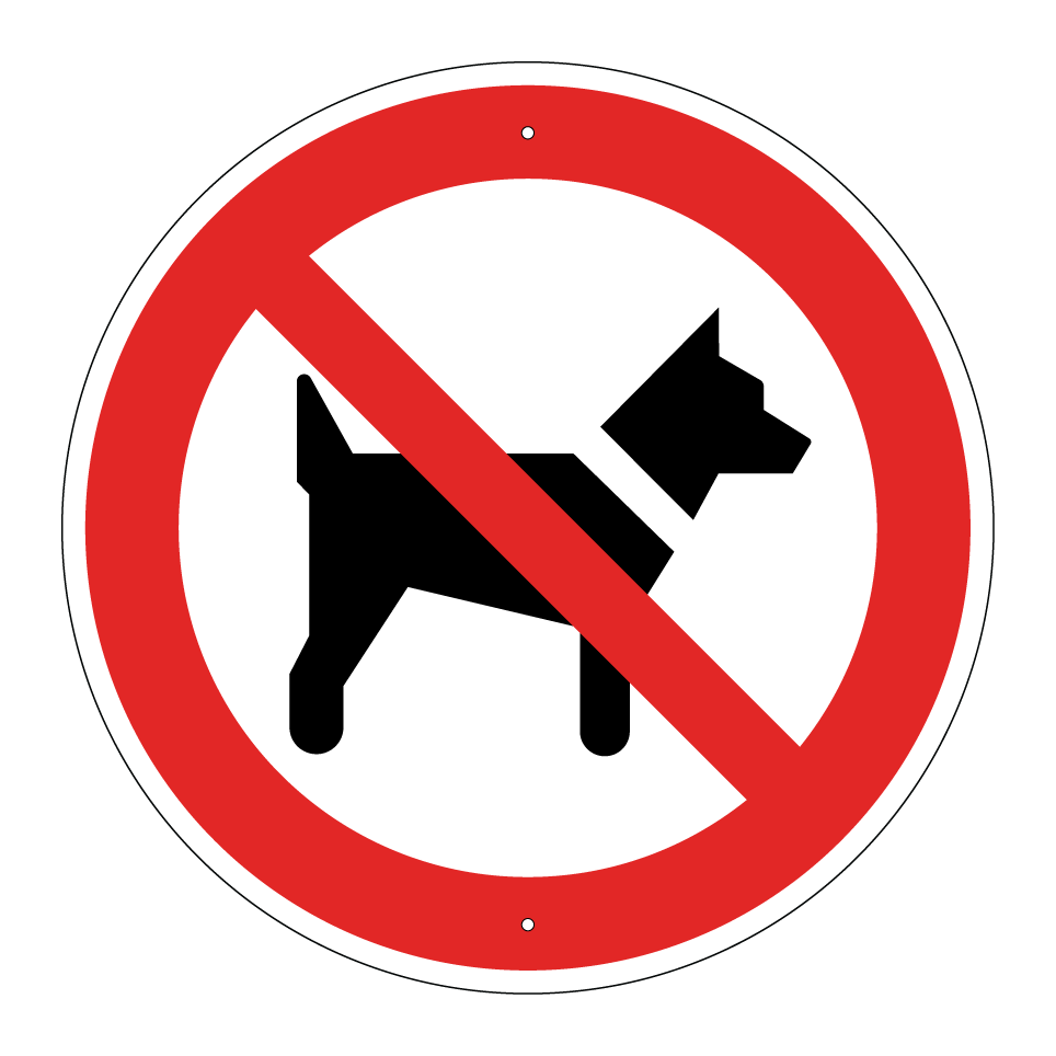 P021 Prohibido el paso a perros