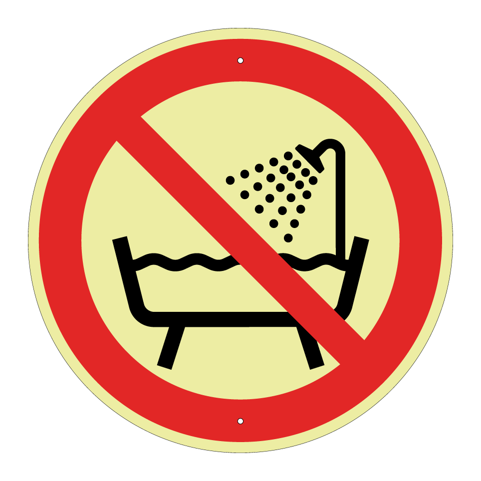 P026 No usar el dispositivo en una bañera, ducha o depósito de agua
