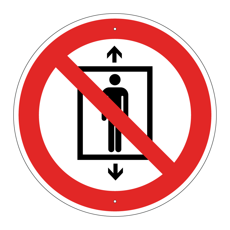 P027 No usar este elevador para personas