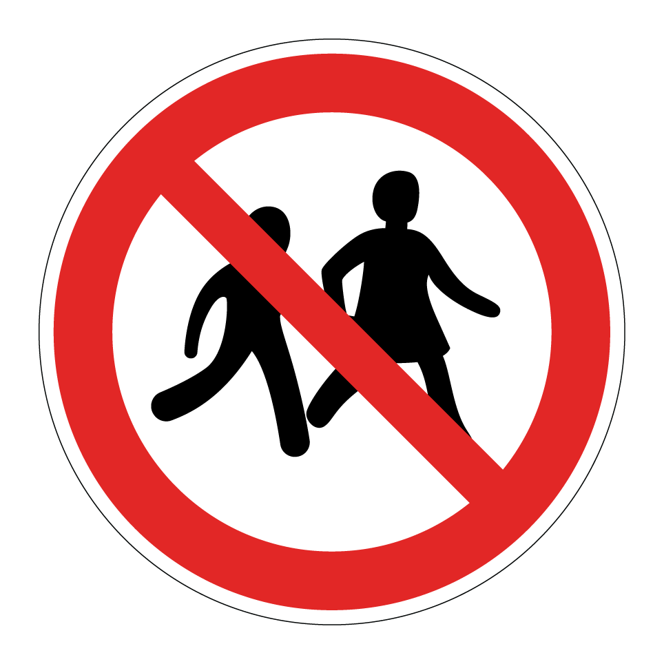 P036 Prohibido el paso a niños