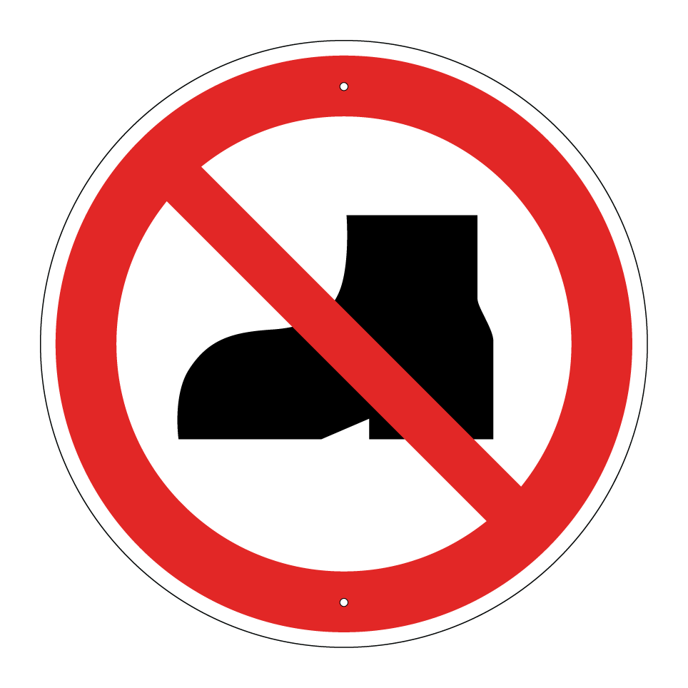 P060 Calzado de exterior prohibido