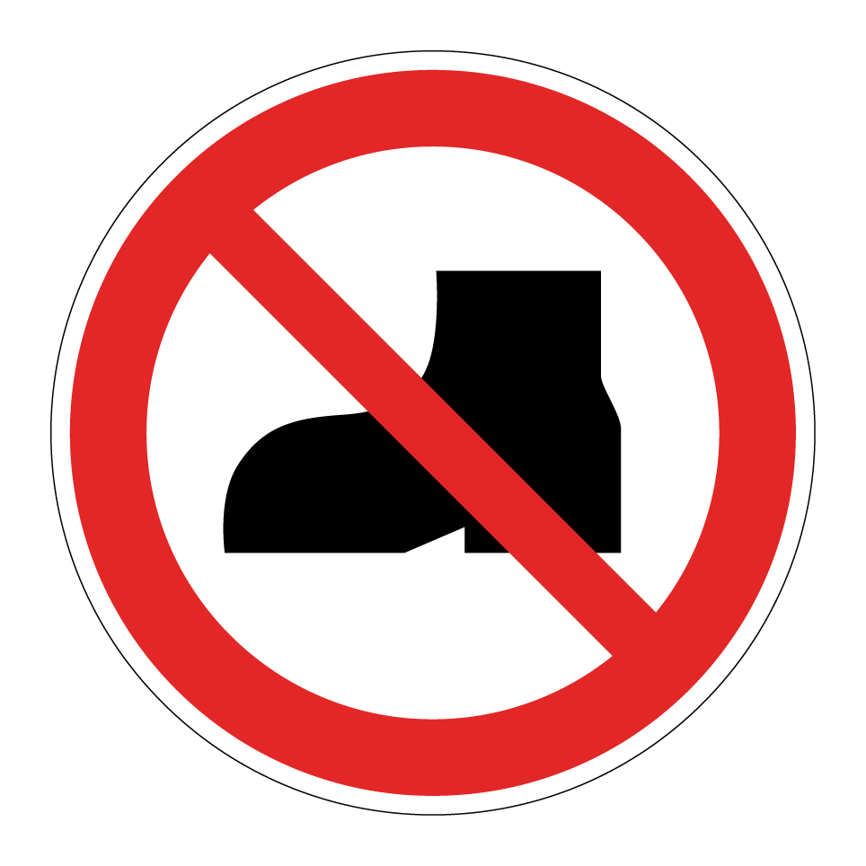 P060 Calzado de exterior prohibido