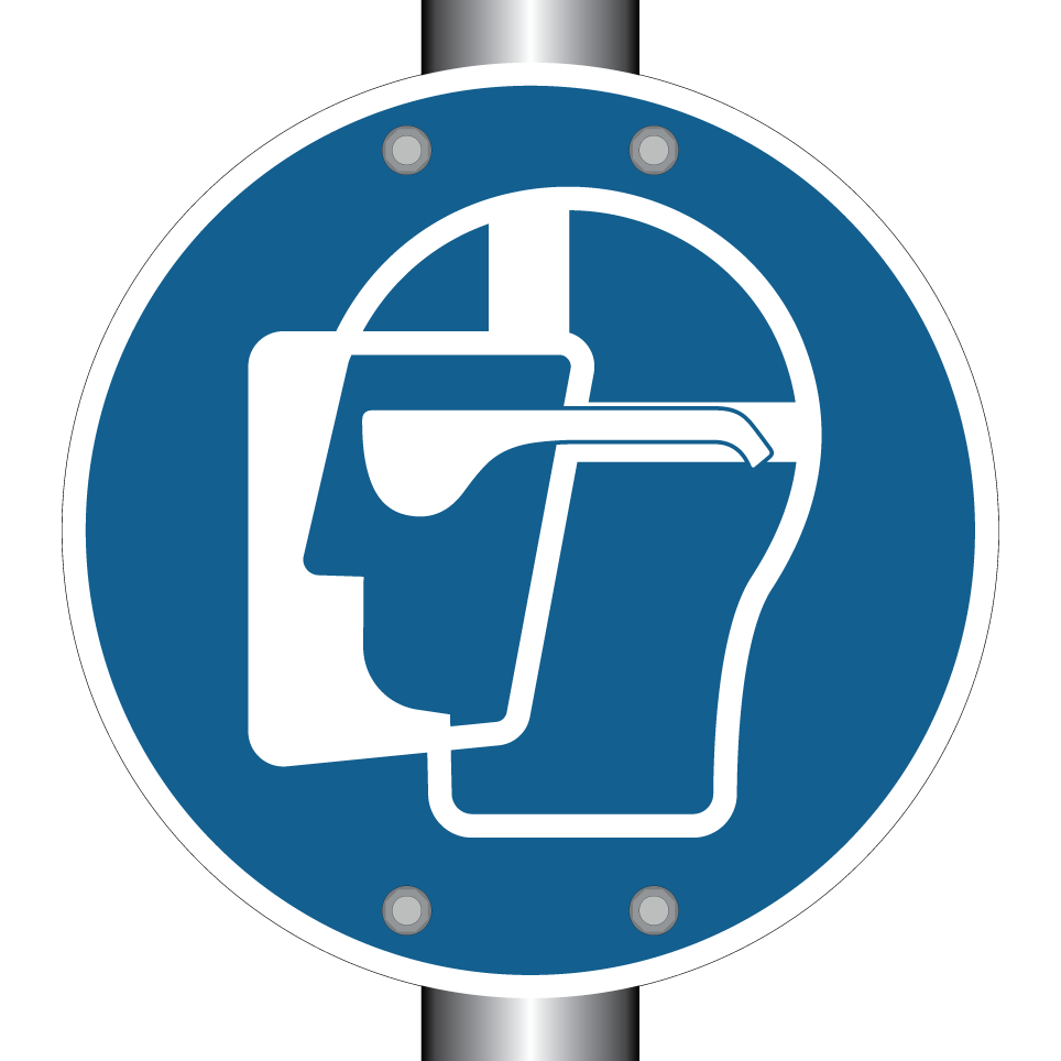 Use protector facial y gafas de seguridad