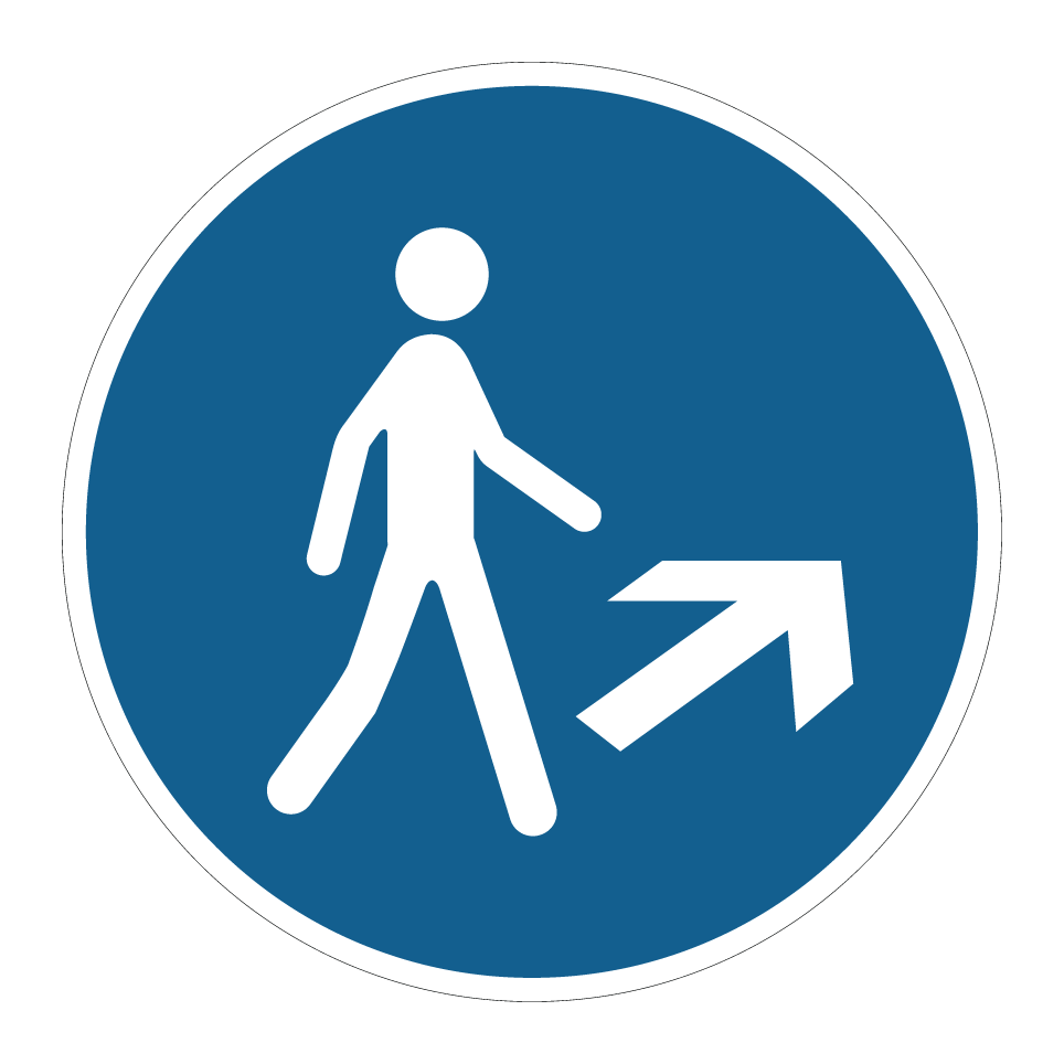 Ruta peatonal a la derecha