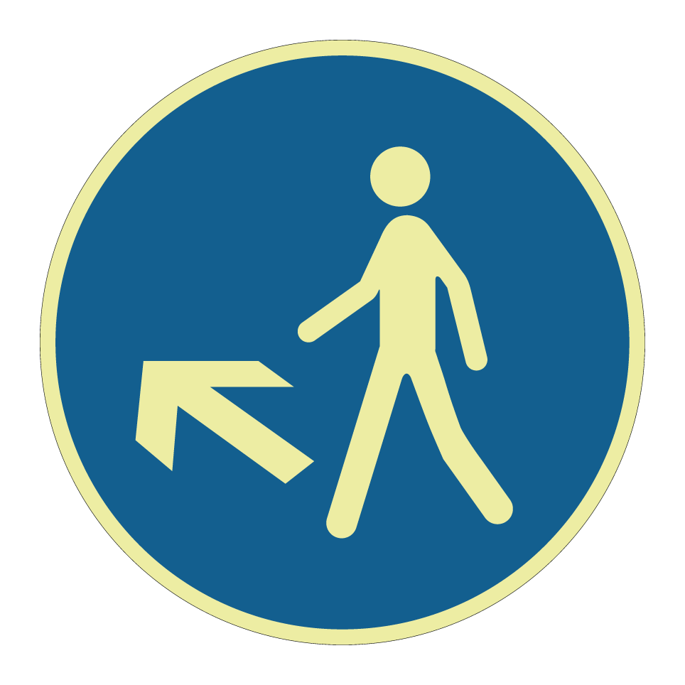 Ruta peatonal a la izquierda