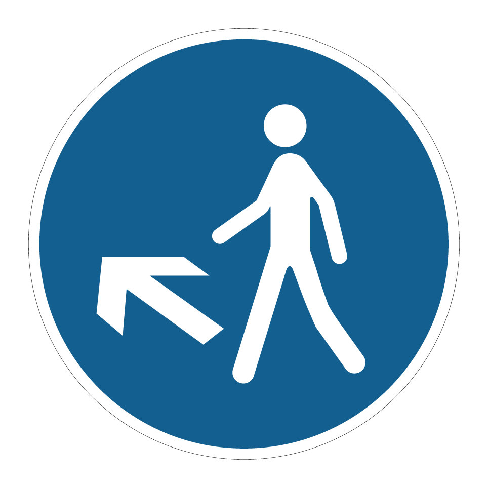 Ruta peatonal a la izquierda