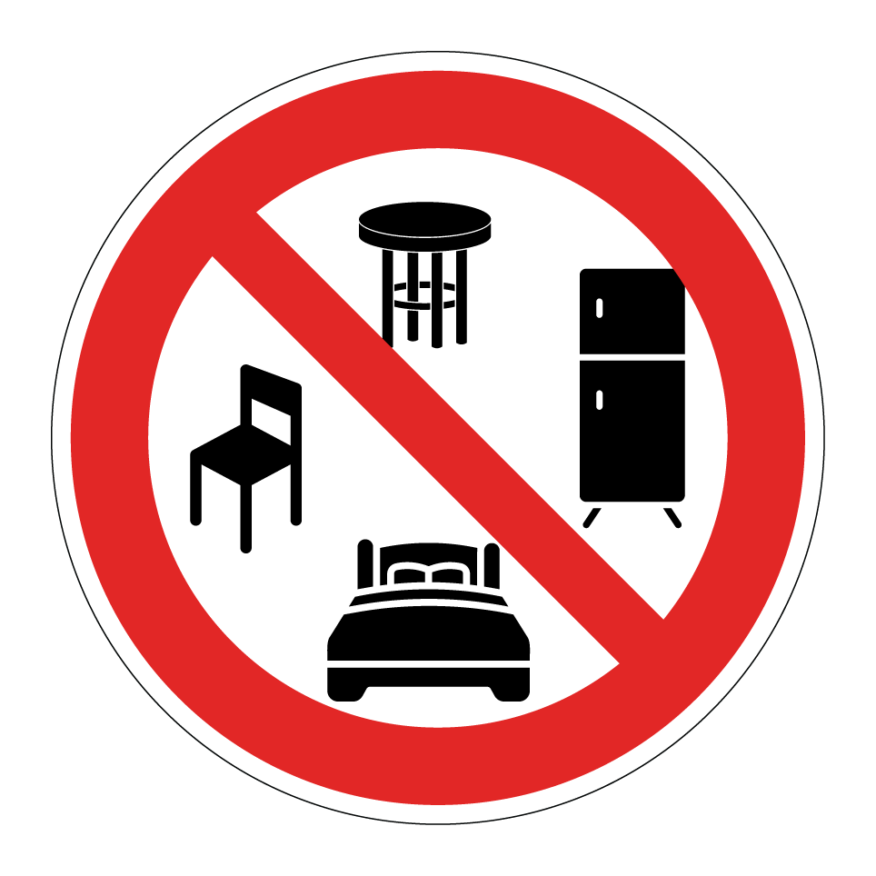 No tirar muebles