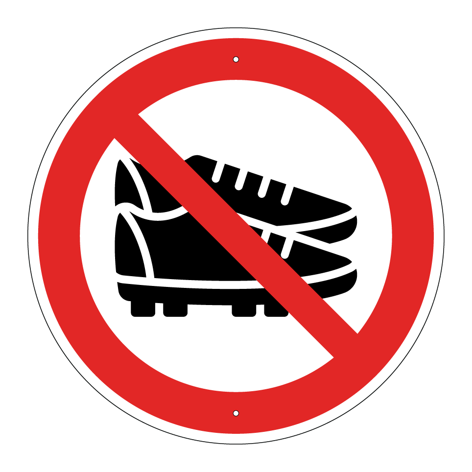 No zapatos de fútbol