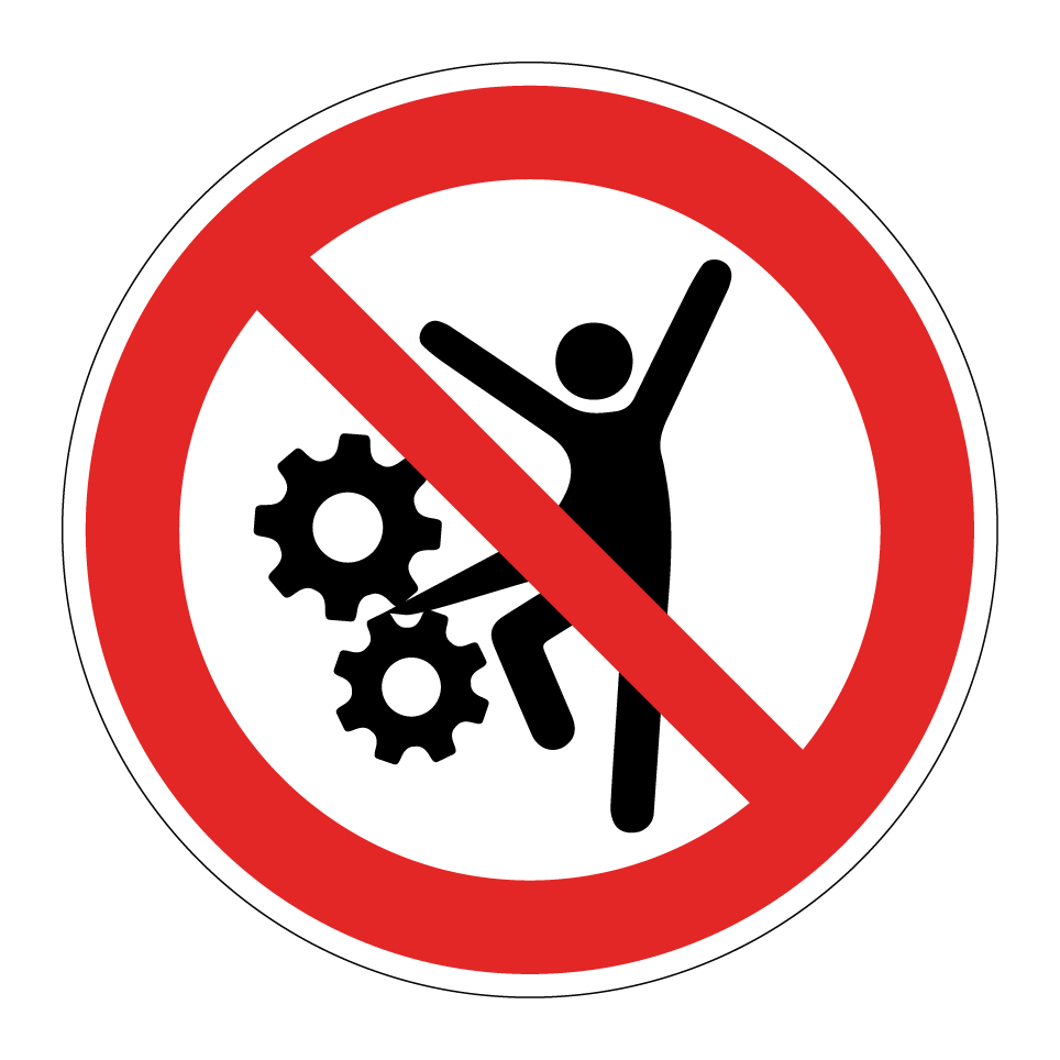 Prohibido permanecer cerca de la máquina