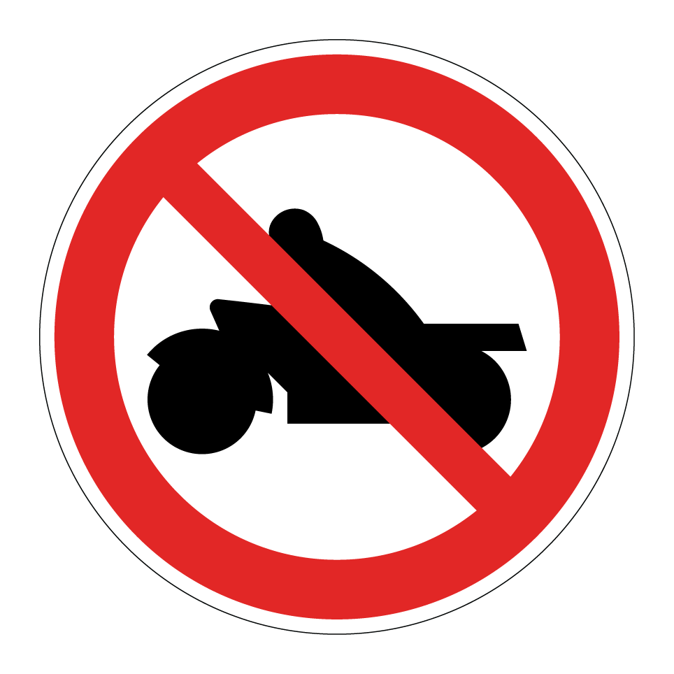 Prohibido motocicletas