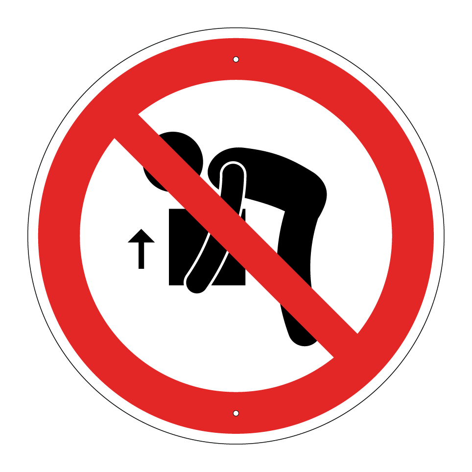 No levantar con la espalda doblada