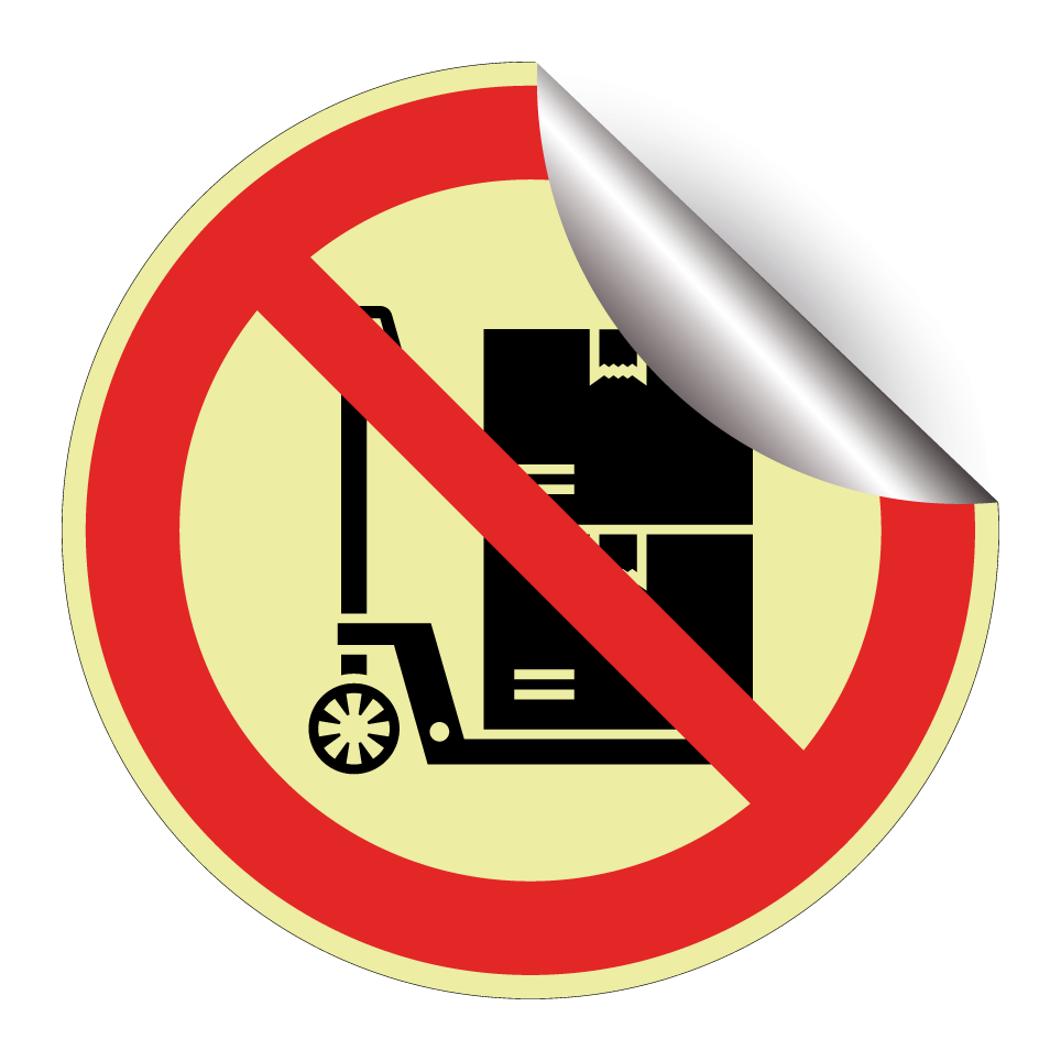 Prohibido usar transpaleta