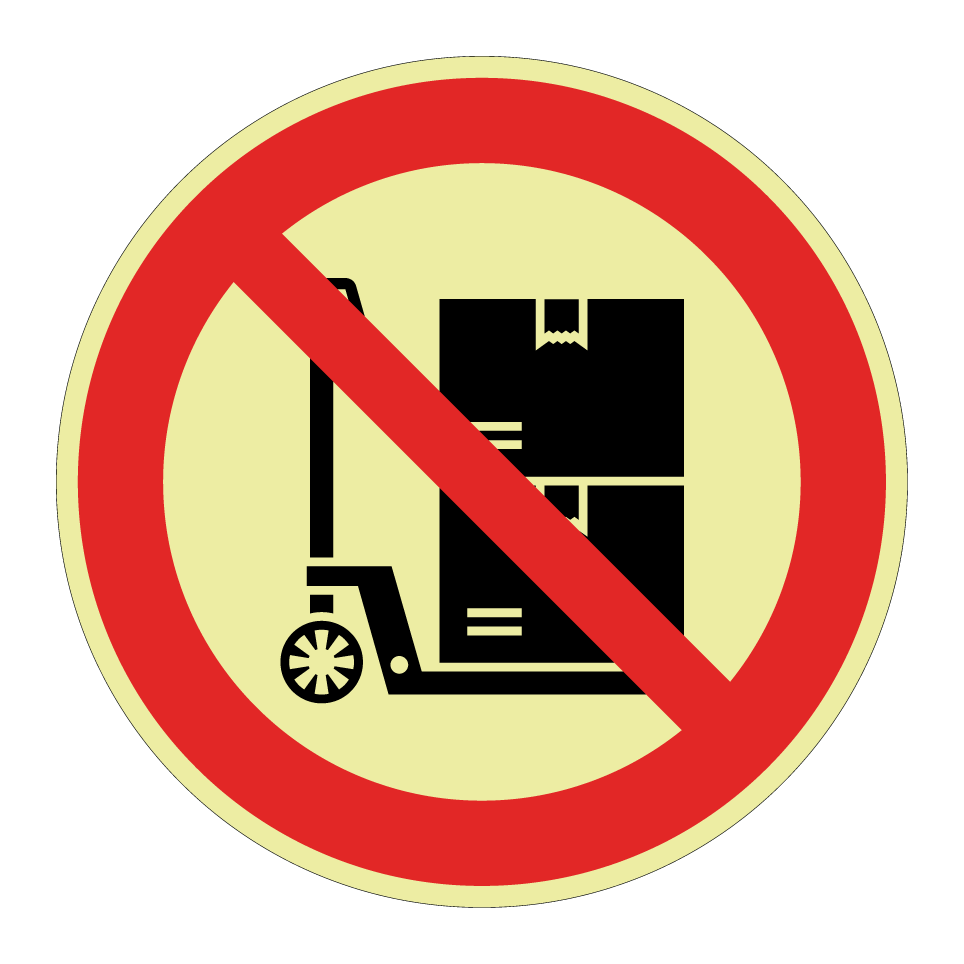 Prohibido usar transpaleta
