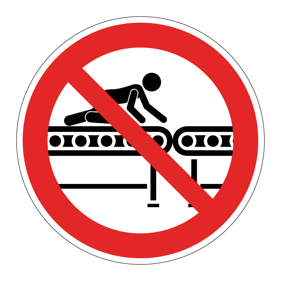 No trepar en la cinta transportadora